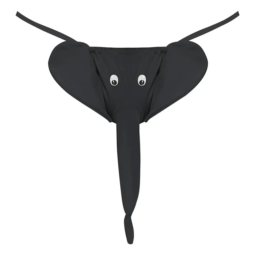 Squeaker Elephant G-String (Black) – Novelty Lingerie > Novelties > Gag Gifts