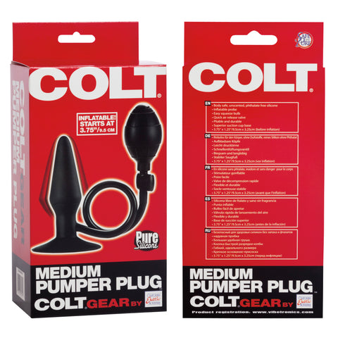 COLT Medium Pumper Inflatable Anal Plug Black > Anal Range > Tunnel and Stretchers