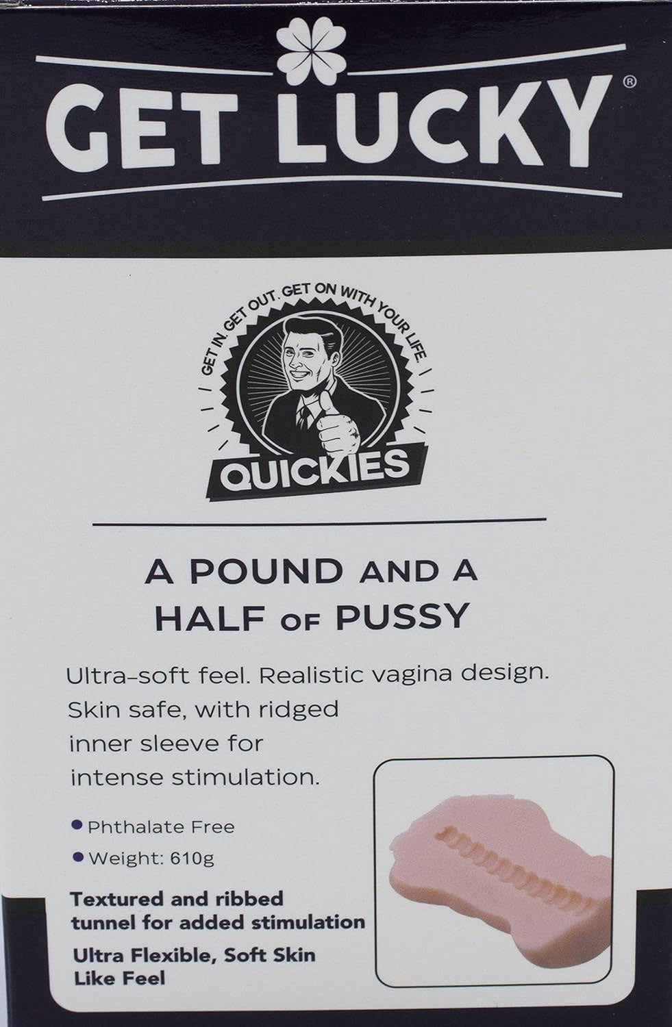 Quickies Thick Pussy Stroker – Ultra-Soft Realistic Textured Sleeve Masturbator > Sex Toys For Men > Masturbators > Manual