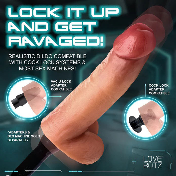 Cock Lock Dildo with Balls (Light Pink) – 8 Inch Realistic Dildo > Dildos > Realistic Dildos