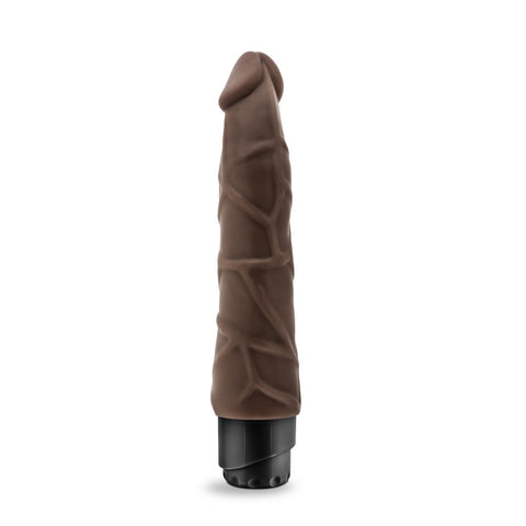 Dr Skin 9 Inch Realistic Vibrating Cock Vibrator Chocolate DONGS Vibrating