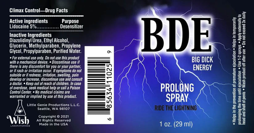 Big Dick Energy Prolong Spray Male Delay Spray 29 ml > Essentials > Mens Enhancers