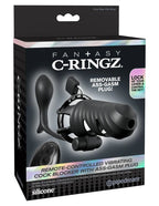 Fantasy C-Ringz (Black) – Remote-Controlled Vibrating Cock Blocker and Butt Plug Black > Cock Ring > Vibrating
