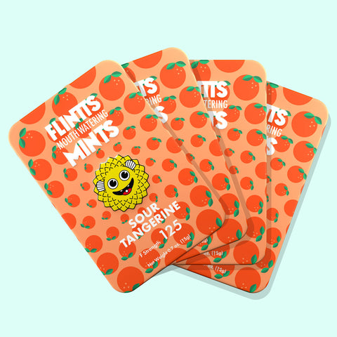 Flintts Sour Tangerine Mouth Watering Mints for Intimacy Care Oral Gels & Sprays