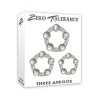 Zero Tolerance Three Amigos Clear Cock Rings Set of Three > Cock Ring > Sets