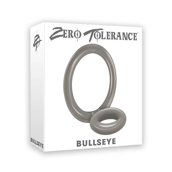 Zero Tolerance Bullseye Grey Cock and Ball Rings Stretch Fit Gray COCK RINGS