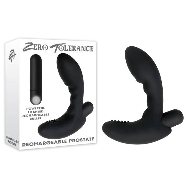 Zero Tolerance Rechargeable Prostate Massager for Intense Sensations and Unique Stimulation Black > Anal Range > Prostate Massagers