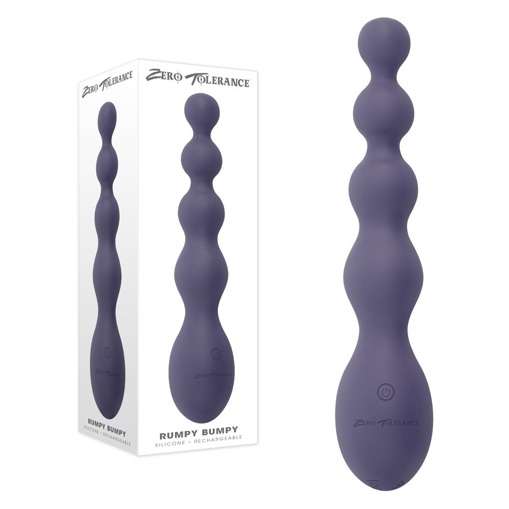 Zero Tolerance RUMPY BUMPY 17.5 cm USB Vibrating Anal Beads Purple > Anal Range > Anal Beads
