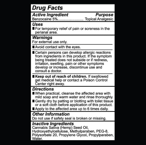 Butt Eze Anal Desensitizer Gel with Hemp 2 Fl Oz Pump Bottle Anal Lubricant