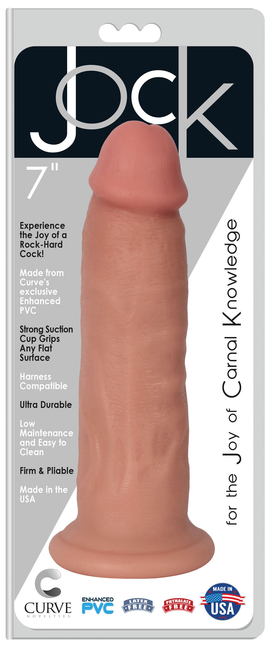 Curve Toys 7 Inch Vanilla Dong with Strong Suction Cup Grip Beige Dongs Realistic