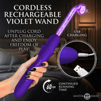 Elektrawand Rechargeable Violet Wand (Purple) – Cordless Electro Stimulation Wand with Attachments E-STIM TOYS