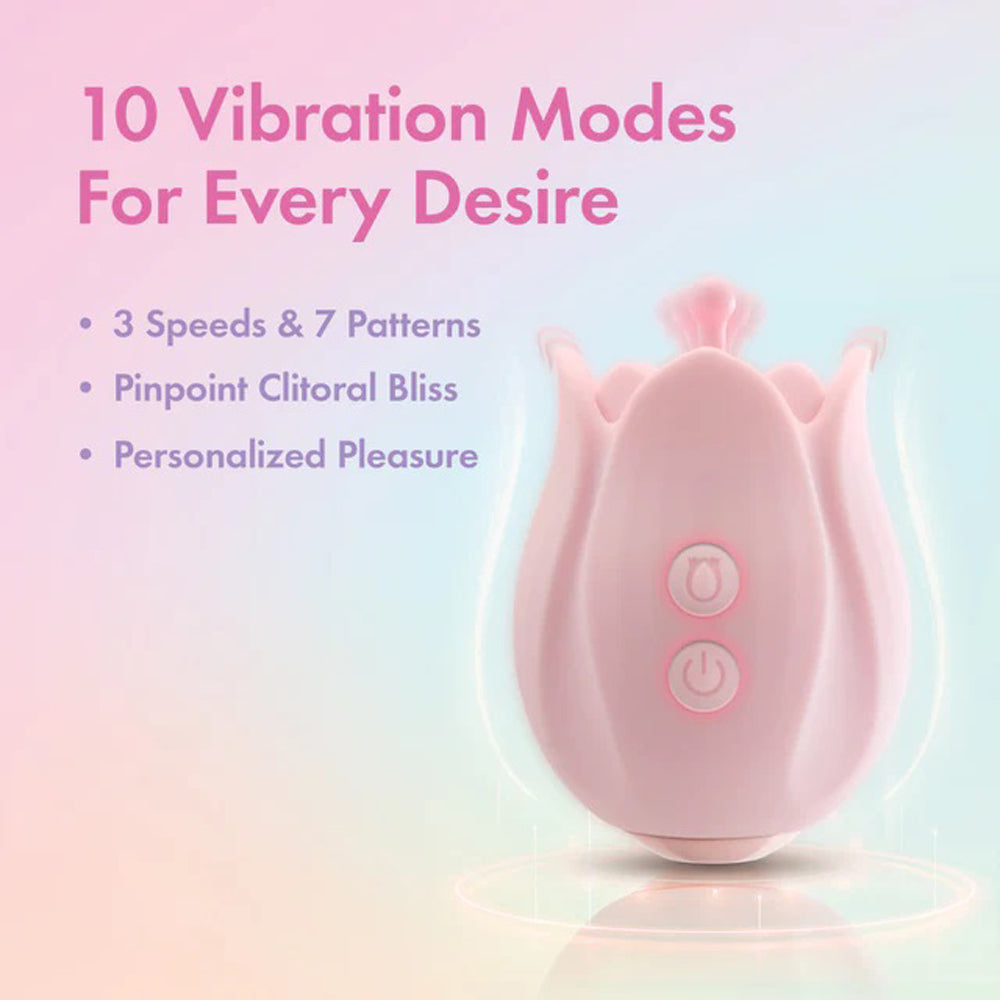 Play With Me Romantic Rose Pink Wireless Clitoral Vibrator > Sex Toys For Ladies > Rose Stimulators
