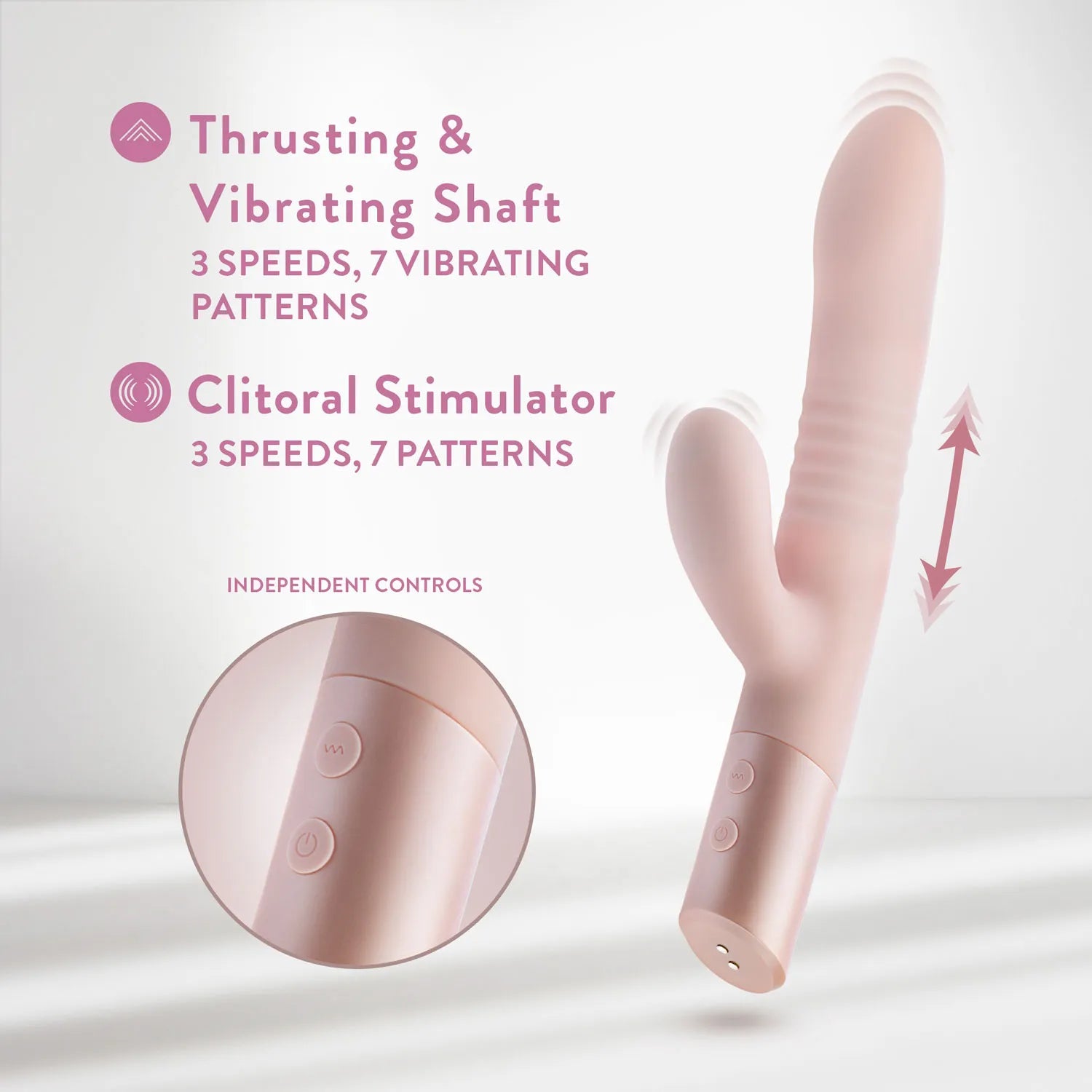 Blush Fraya (Pink) – Rabbit Vibrator 5.25 Inch Insertable > Vibrators > Ladies > Rabbit