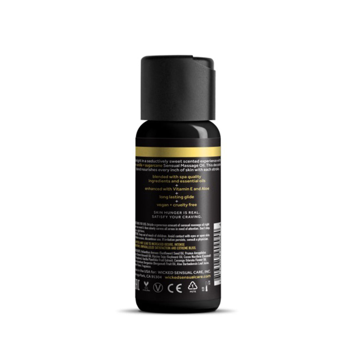 Wicked Sensual Massage Oil 120ml - Vanilla and Sugarcane Scented > Essentials > Massage Oil