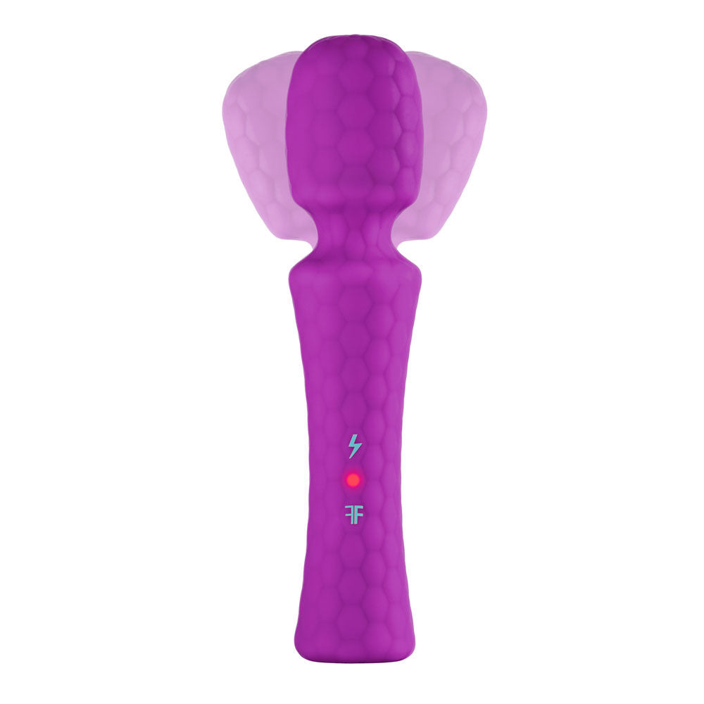 Ultra Wand (Pink) – Ergonomic Body Wand Vibrator with Flexible Head and 10 Vibration Modes Purple Electric Massager