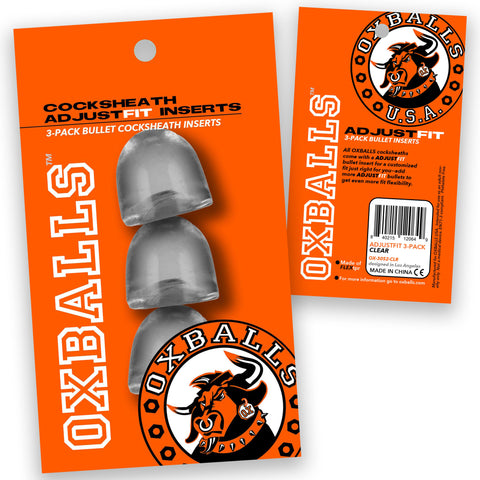 Oxballs Adjustfit Insert 3-Pack Clear Cocksheath Inserts SLEEVES