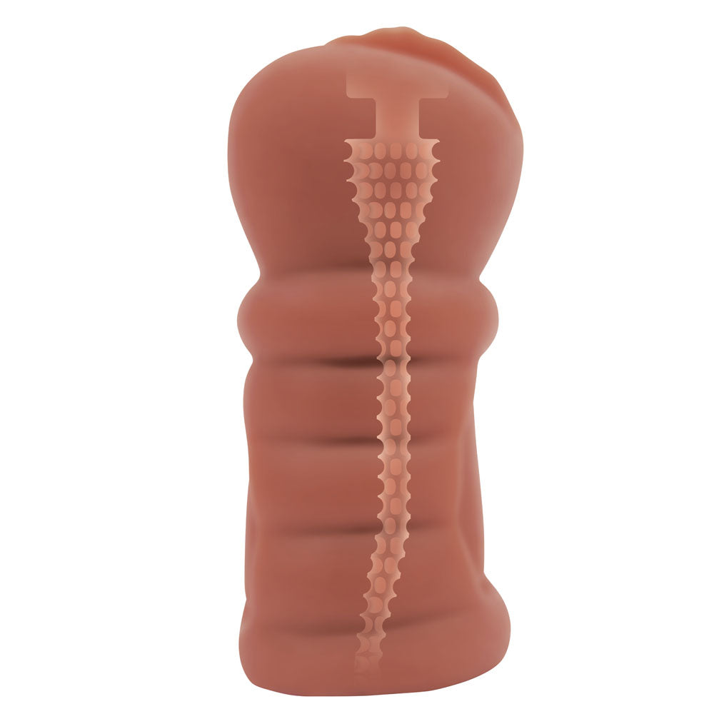 Zolo Latina Stroker Medium Tan Pussy Masturbator for Men Strokers - Manual