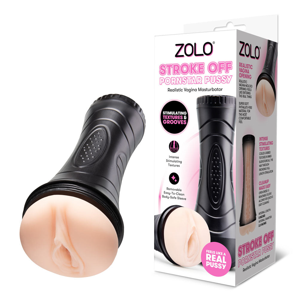 Zolo Pornstar Pussy – Textured Masturbator Sleeve Beige > Sex Toys For Men > Masturbators > Manual