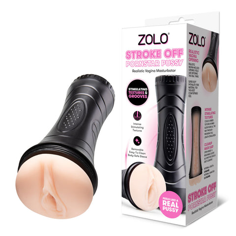 Zolo Pornstar Pussy – Textured Masturbator Sleeve Beige > Sex Toys For Men > Masturbators > Manual