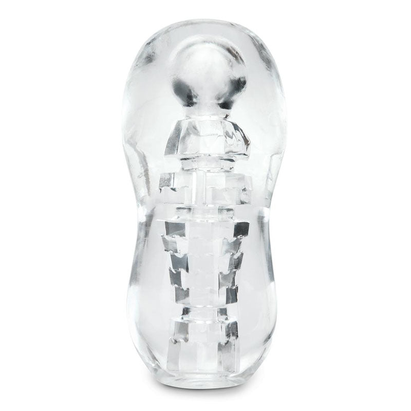 Zolo Gripz Spinner - Squeezable Clear Stroker > Sex Toys For Men > Masturbators Manual