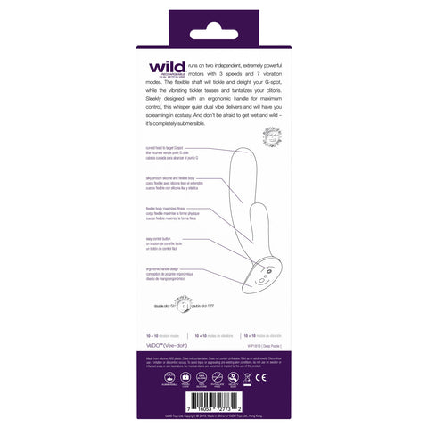 Wild Rechargeable Dual Motor Vibe - Purple VIBRATORS-RABBIT