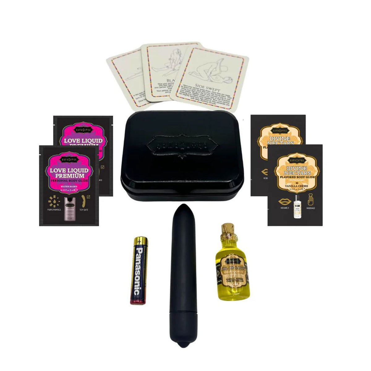 Kama Sutra Weekender Kit Vanilla Scented Mini Vibe Set Black > Essentials > Massage Gift Set
