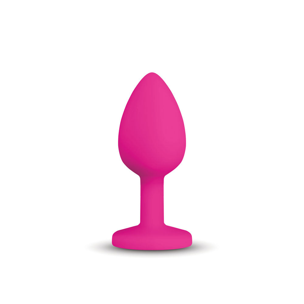 Cheeky Charms Gemma 2.74 Inch (Purple Gem Pink) – Small Silicone Butt Plug > Anal Range > Jewel Butt Plugs