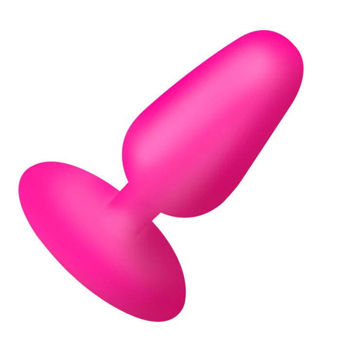 Flexible Vibrating Silicone 3.1" Butt Plug (Pink / Purple) – Premium Flexible Neck Butt Plug > Anal Range > Butt Plugs