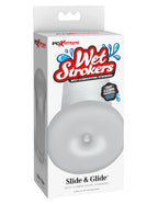 Extreme Wet Strokers Slide and Glide (Frost) – Self-Lubricating Male Stroker Clear > Sex Toys For Men > Masturbators > Manual