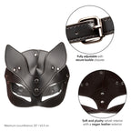 Euphoria Collection Black Cat Mask (Black) – Velvet Interior Adjustable Buckle Mask > Clothes > Costumes > Womens