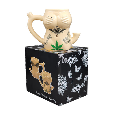 Tattoo Girl Ceramic Mug 10oz Novelty Drinkware Gift Gag Gifts & Novelties