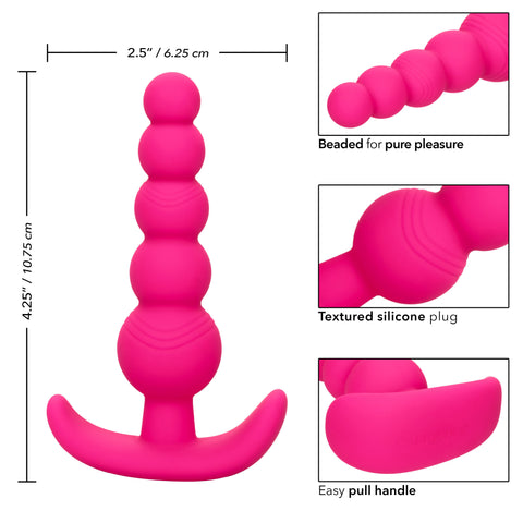 Cheeky X-5 Flexible Silicone Anal Beads with Easy Pull Handle Beads