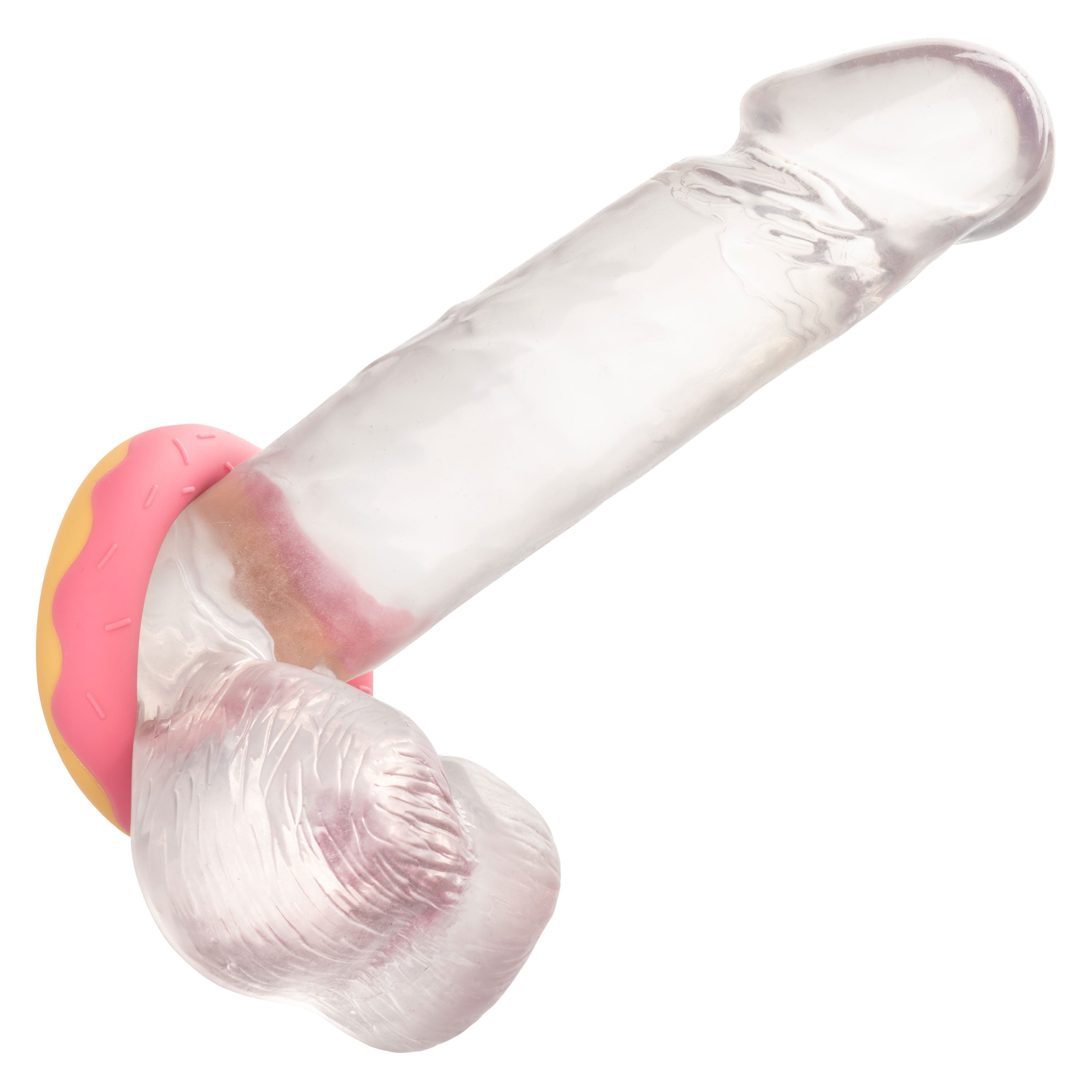 Naughty Bits Dickin Donuts Pink Silicone Donut Cock Ring Premium Stretchy Penis Enhancer > Cock Ring > Single
