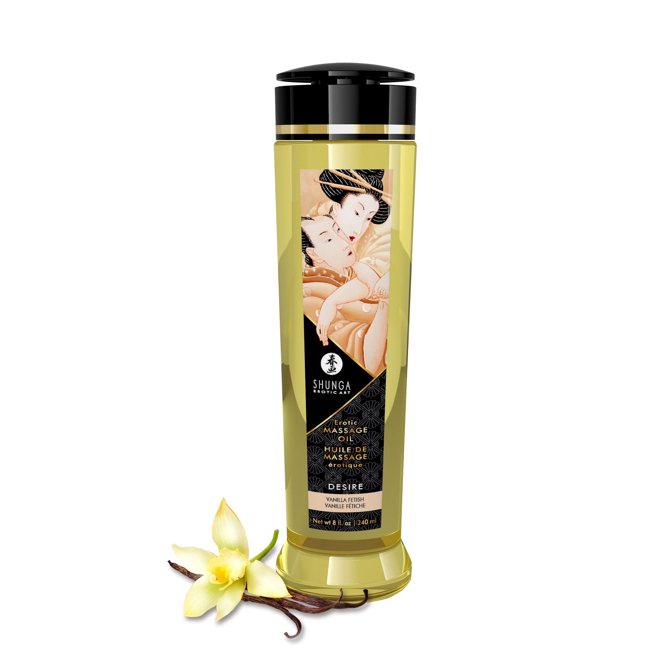 Shunga Desire Vanilla Massage Oil 8 Fl Oz Natural Massage Oil Default Title Massage Oil