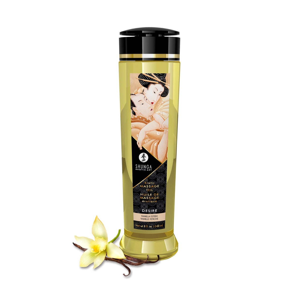 Shunga Desire Vanilla Massage Oil 8 Fl Oz Natural Massage Oil Default Title Massage Oil