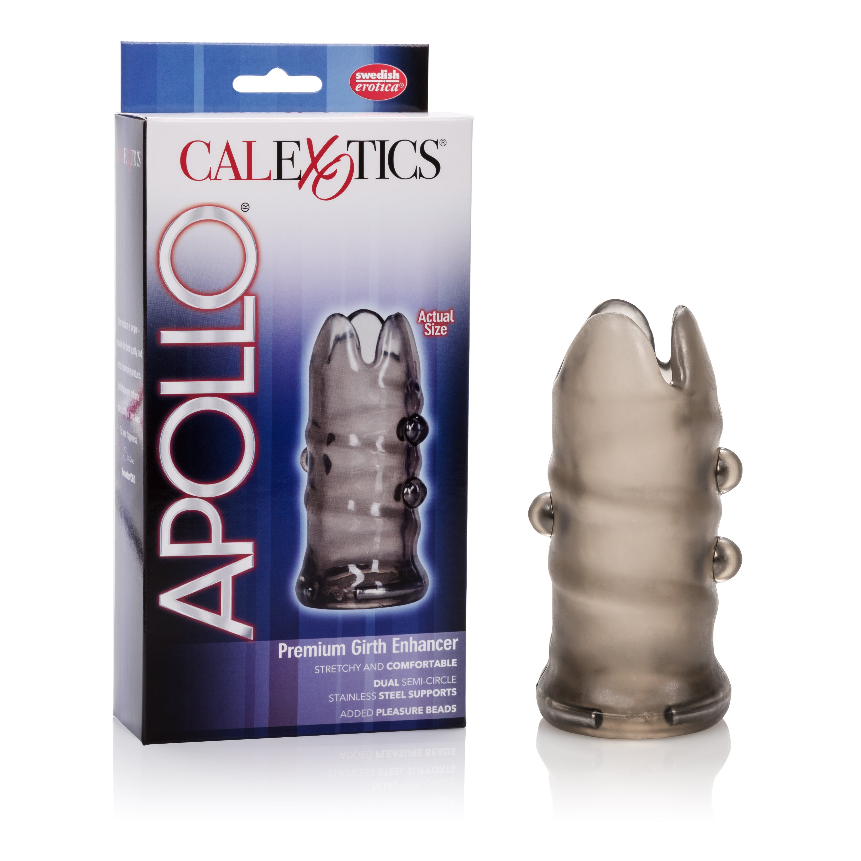 Apollo Premium Girth Enhancer Sleeve Smoke 3.5 Inch > Sex Toys For Men > Penis Sleeves