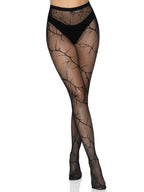 Leg Avenue Cracked Fishnet Tights One Size Black Hosiery > Clothes > Hosiery > Pantyhose & Tights