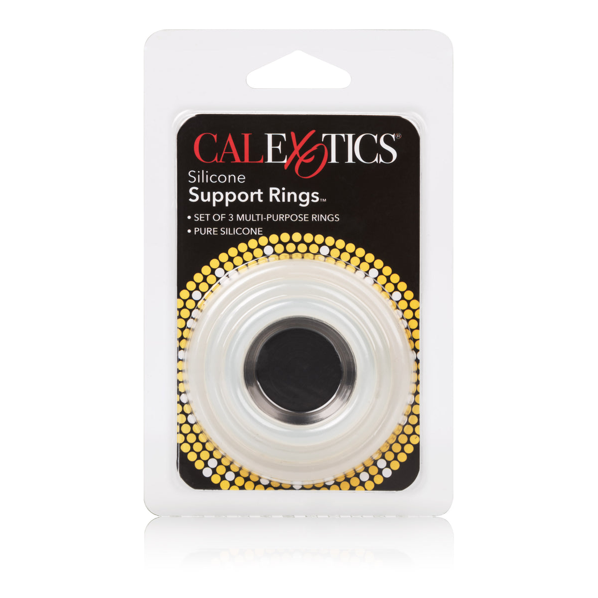 CalExotics Silicone Support Rings Set – Stretchy Comfortable Black Cock Rings > Cock Ring > Sets