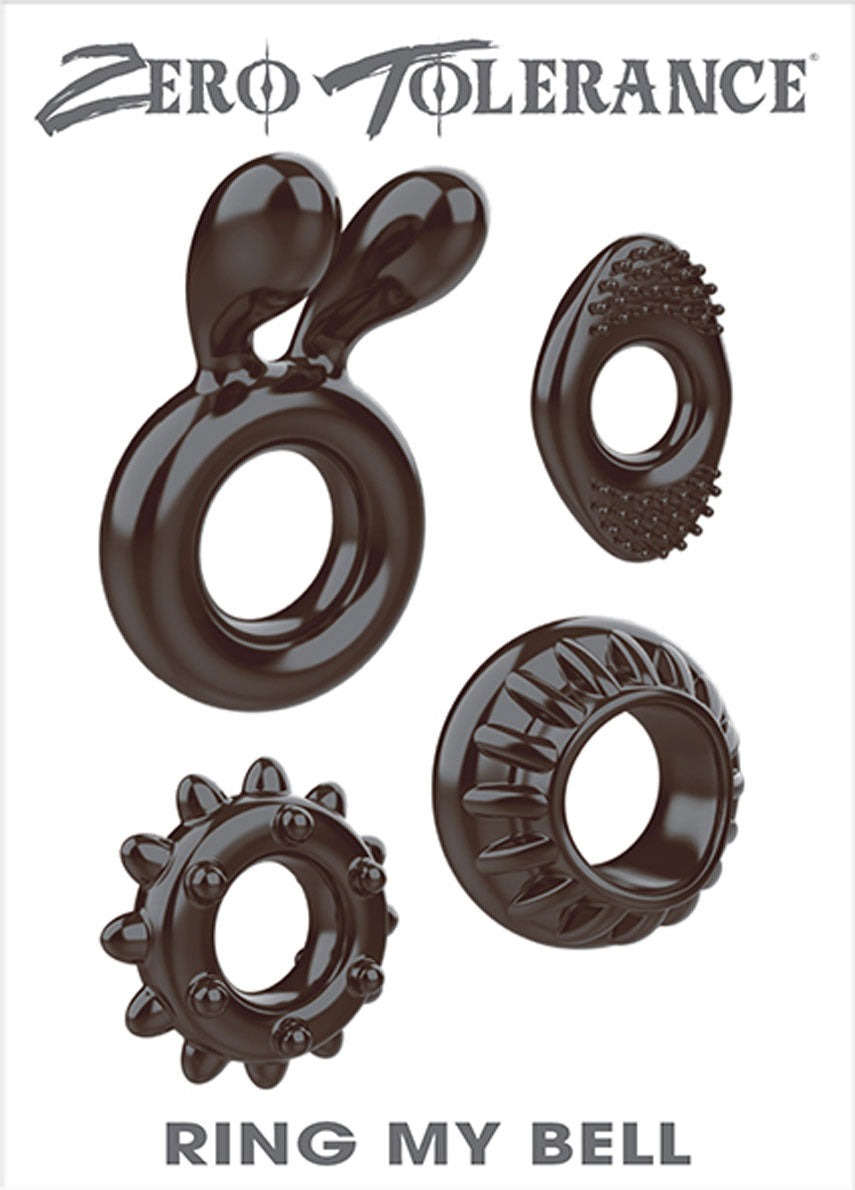 Zero Tolerance Ring My Bell Cock Rings Set of Four COCK RING Set