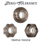 Zero Tolerance Triple Thick (Smoke) – Set of 3 Cock Rings > Cock Ring > Sets