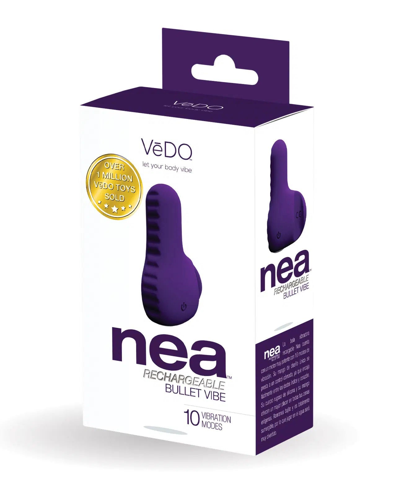 Nea Rechargeable Finger Vibe (Deep Purple) – Powerful Silicone Finger Vibrator Finger Stimulator