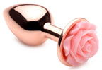 Pink Rose Gold Small Anal Plug with Delicate Flower Design > Anal Range > Jewel Butt Plugs