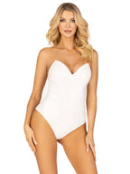 Sexy Black Vinyl Bodysuit Large Strapless Erotic Costume Wear > Clothes > Bodies and Playsuits