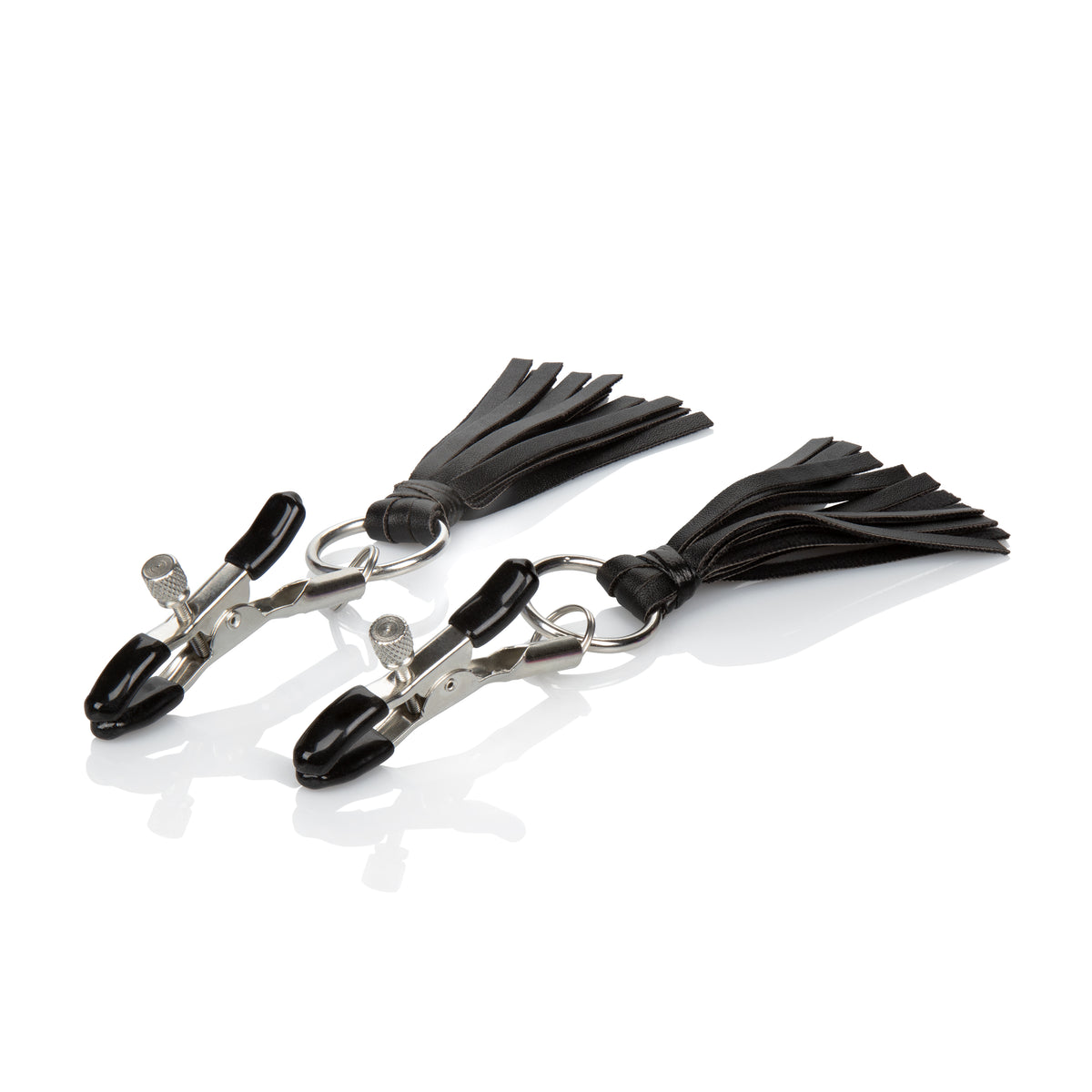 CalExotics Playful Tassels Nipple Clamps – Sensory Adult Intimacy Accessory Black > Sex Toys > Nipple Clips