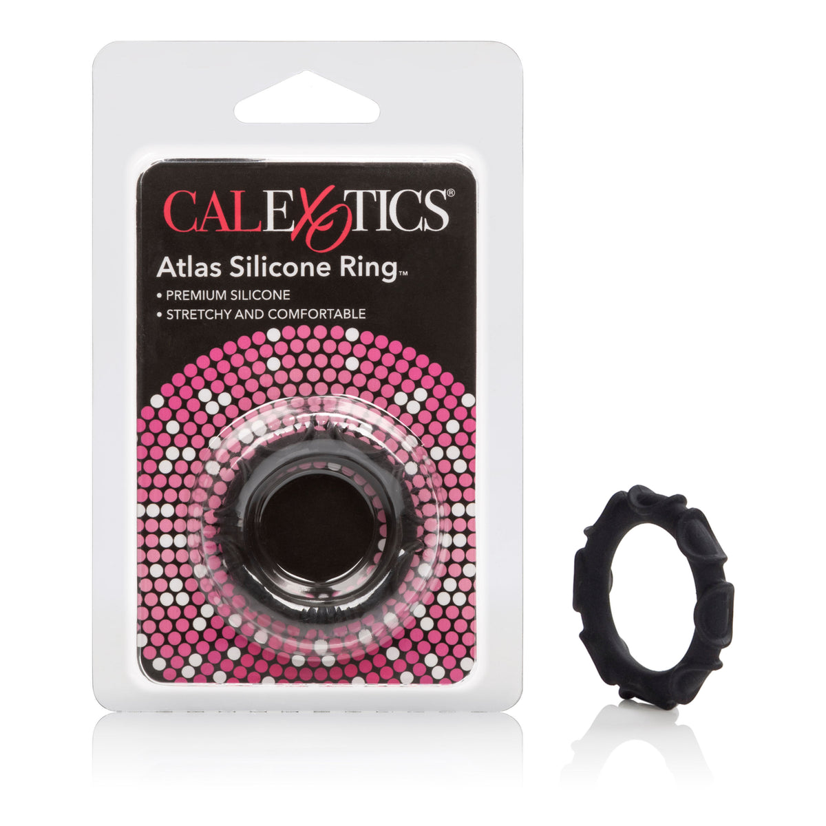 CalExotics Atlas Black Silicone Ring – Comfortable Sturdy Silicone Cock Ring > Cock Ring > Single