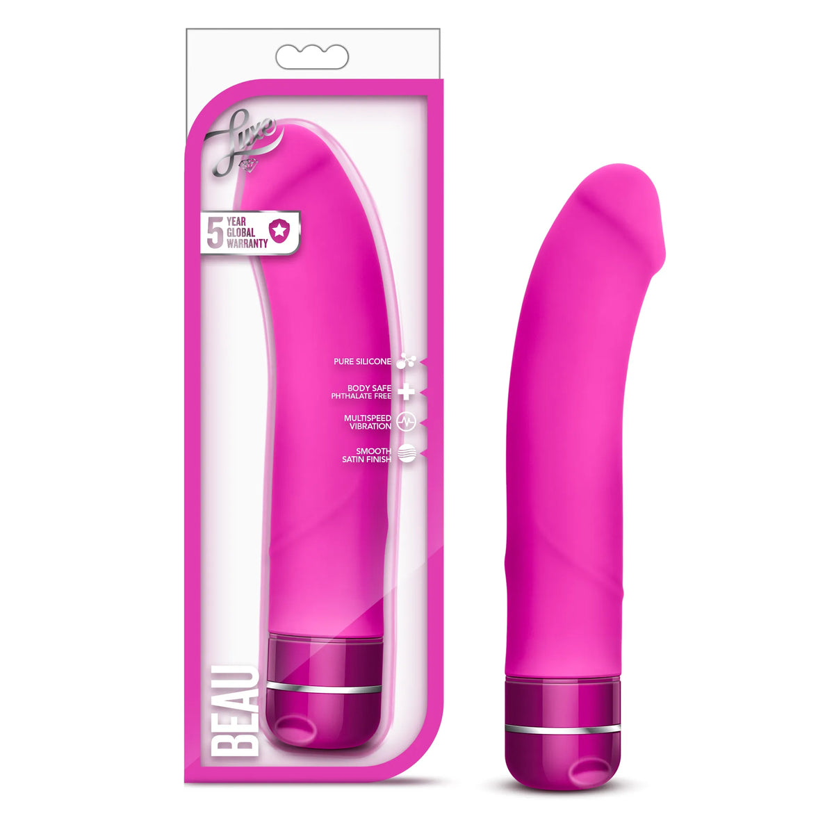 Beau Vibrating Dildo – Multi-Speed Firm G-Spot Vibrator Pink > Vibrators > G-Spot
