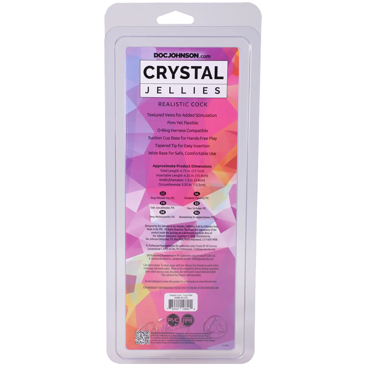 Crystal Jellies 7 Inch Realistic Cock > Vibrators > Realistic Vibrators