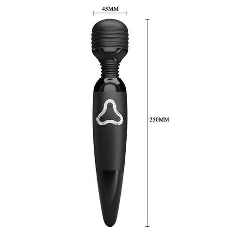 Pretty Love Rechargeable Body Wand Massager with LED Light Black Electric Massager