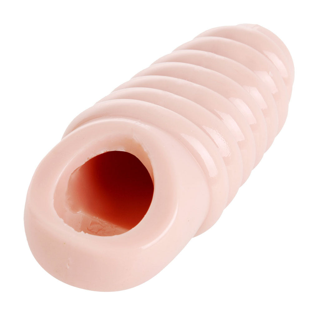 Really Ample Ribbed Penis Enhancer Sheath for Girth and Sensation SLEEVES