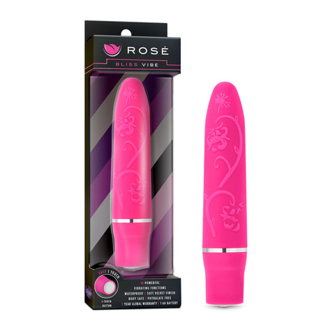Blush Rose Bliss Pink Mini Vibrator with Satin Finish BULLETS